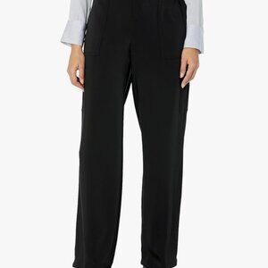 Black Satin Cargo Pants Karl Lagerfeld
